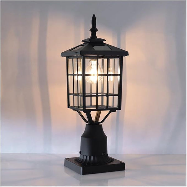Kemeco ST4224Q-A Solar Post Light Outdoor, Landscape Led Squared Frame Fixture with 3" Pier Mount Base for Garden | Lumora