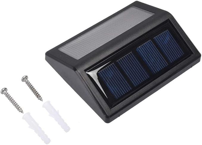Solar Deck Lights Outdoor 6 Pack, Waterproof LED Solar Step Lights for Stair Railing Patio Fence Wall Walkways, Daylight White