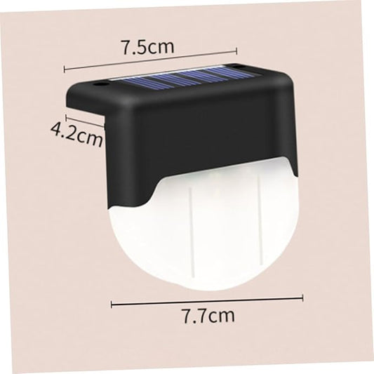 Solar Powered Stair Lamp Warm LED Lighting Outdoor Handrail Fence Light Easy Installation Energy Saving