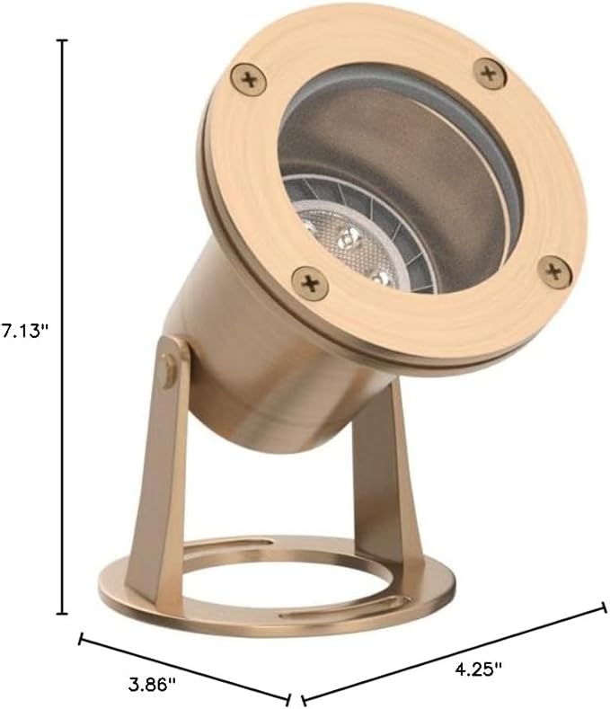 Underwater Light 113 Solid Brass Submersible LED Lights with 7WMR16 LED Bulb for Watertight Bright Long Lasting | Lumora
