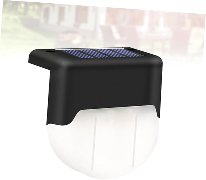 GALPADA Solar Power Stairs Light Warm LED Outdoor Handrail Fence Lamp Weatherproof Step Lighting for Garden Patio Porch Easy Install Eco-Friendly Solar Staircase Illumination