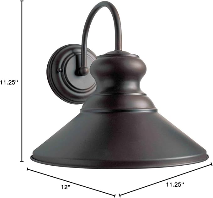 Forte Lighting 1227-01-32DS Transitional 1-Light Exterior Dark Sky Wall Mount, Antique Bronze Finish | Lumora