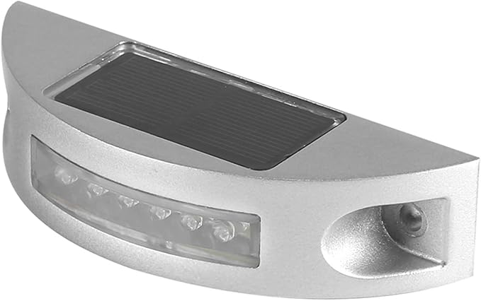 Solar Pathway Light, Casting Aluminum, 6 LED Waterproof - Long Lasting Illumination, Eco - Friendly Solar Charging, Ideal for Driveway and Garden (Red)