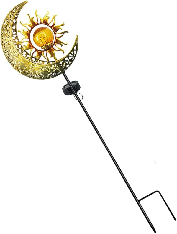 Solar Lighting Ground Plug Light Ornament IP65 and Star Shape Solar Stake Iron Texture for Garden Garden Pathway | Lumora