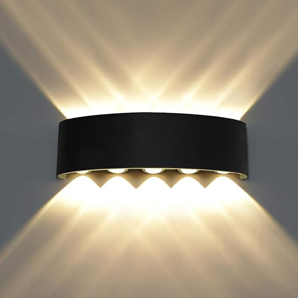 Kawell 10W Waterproof Modern Wall Sconces LED Wall Light Up Down Aluminum Wall Lamp LED Indoor Outdoor for Bedroom | Lumora