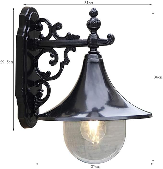 American Outdoor Waterproof Wall Lamp Large Speaker e 27 Exterior IP 44 Villa Gate Alumiexpression Artistique M Sconce Rainproof Garden Porch Front Door Stair Courtyard Outside