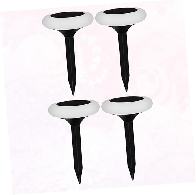 Mikikit 4pcs RGB Solar Lamp Easy Install Ground Plug Light for Outdoor Garden Solar Lights for Patio Decor
