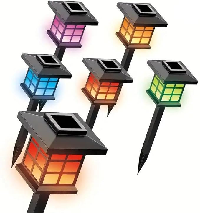 IP54 Waterproof Solar Lights Multi-Color Outdoor Lawn Lights Garden Path Holiday Decorative Lights (6 Packages of | Lumora