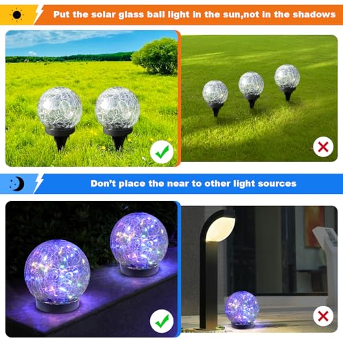 Solar Globe Lights Outdoor Waterproof-Solar Balls-Solar Garden Lights Orbs