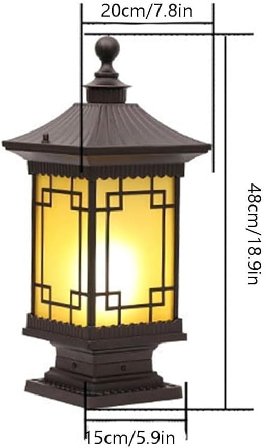 American Style Villa Garden Lights Lawn Vintage Outdoor s Pillar C Lamp Exterior Courtyard Gate Landscape Column | Lumora