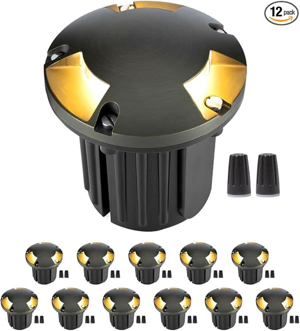 Gardenreet Landscape Well Lights Brass - Ip65 Hardwired Electric Low Voltage In Ground - Outdoor Path Light | Lumora