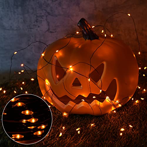 Joomer Orange Halloween Solar String Lights - 2 Pack Total 80FT 240LED