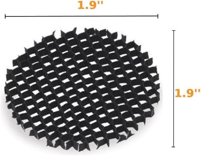 Gardenreet Aluminum Hexagonal Louver Lens for MR16 Bulb - Low Voltage Landscape Lighting Spotlight, Well Light, Down Light - Reducing Brightness and Side Glare (8 Pack)