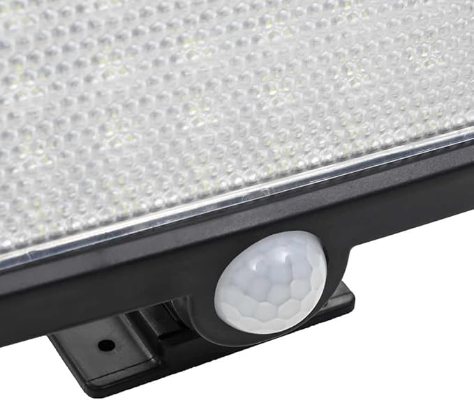 Solar Lamp Outdoor, Black ABS, Rectangular, Motion Sensor, Water Resistant, Energy Efficient LED Light for Garden, Patio, Pathway, Balcony Lighting, 3.7V, Matte Finish