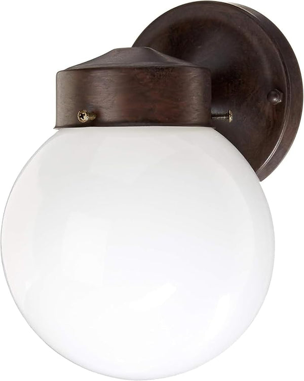 Nuvo SF76/703 Old Porch Wall Fixture with Globe, Old Bronze | Lumora