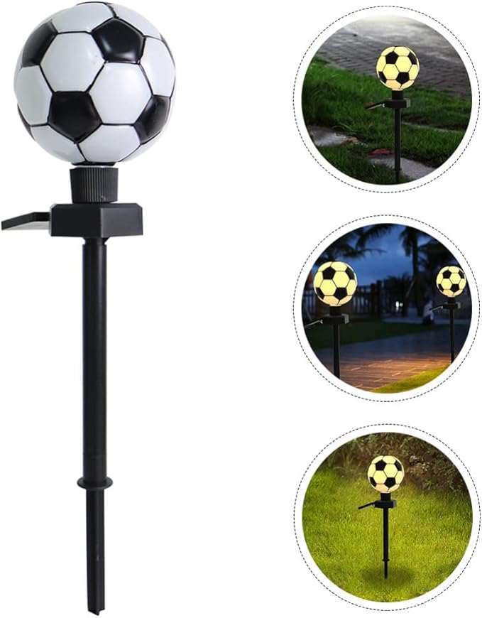 GANAZONO Solar Garden Stake Lamp Decorative Soccer Light for Yard Led Lawn Lamp Solar-Powered Patio Decorations