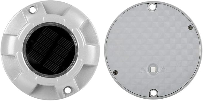 Keenso Solar Powered LED Road Ground Lights, Deck Pathway Marker Stud Light for Outdoor Driveway Safety