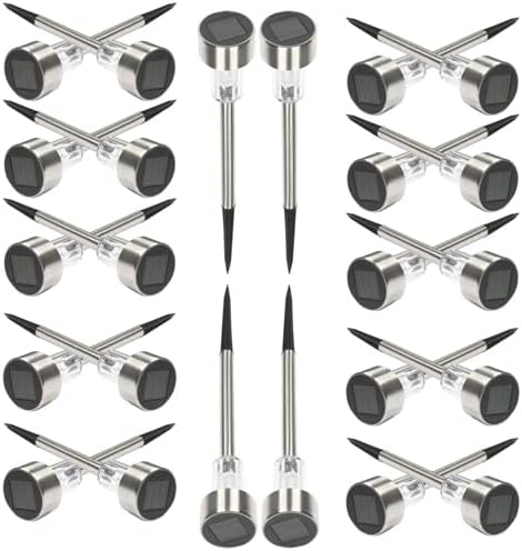 VINGLI Solar Outdoor Lights 24 Packs LED Solar Lights Waterproof Solar Powered Garden Light for Lawn Yards Pathway Patio Driveway Camping Decor (Cold White)