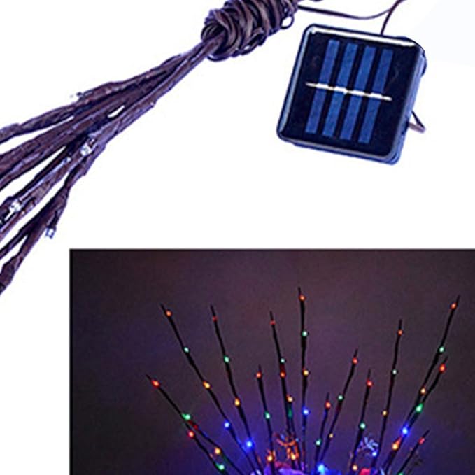 VICASKY 60led Lighted Branches Twig Lights Tree Branch Up Led Twigs Plug in Christmas Weeping Willow Design Will Solar Powered Artificial 82. 00x8. 00x6. 00cm Colorful