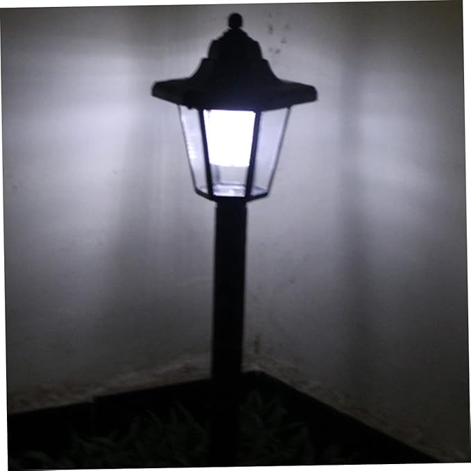 2 Pcs Solar Powered LED Garden Pathway Lights Outdoor Landscape Lawn Patio Decor White Light Solar Panel