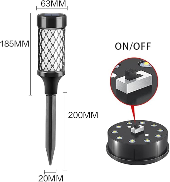 Solar Lights Outdoor Solar Pathway Lights Outdoor Waterproof 10 LED Landscape Lights Solar Powered Outdoor Lights Solar Garden Lights for Pathway Walkway Yard