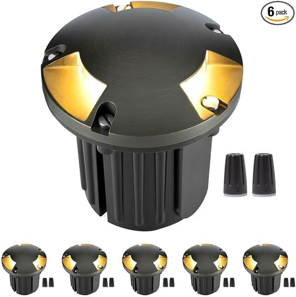 Gardenreet Low Voltage Well Light - Brass All Weather Hardwired Ip65 In-Ground LED Lighting, 12V Directional | Lumora