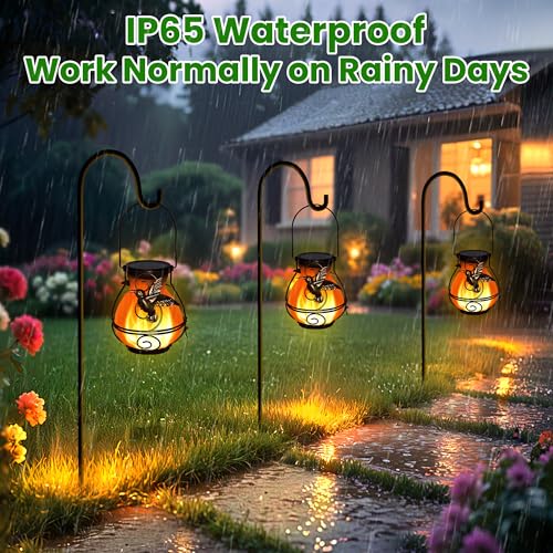 Solar Lanterns Outdoor Waterproof Hummingbird Hanging Solar Lantern
