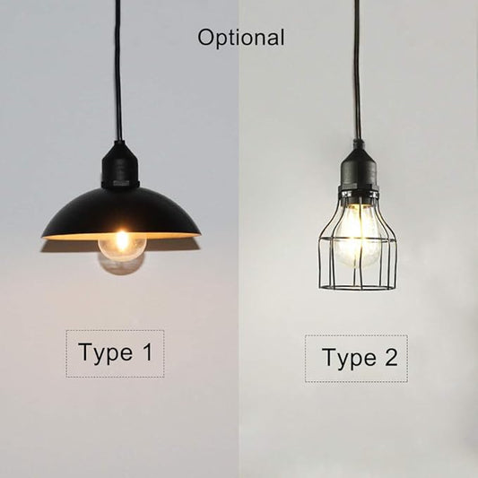 Lixada Solar Pendant Light Outdoor Hanging Light Shed Light with E27 Industrial Edison Bulb IP65 Waterproof for Garden Yard Patio Balcony Landscape