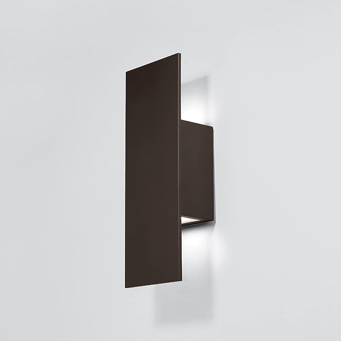 WAC Lighting dweLED, Icon 14in LED Indoor and Outdoor Wall Light 3000K in Bronze