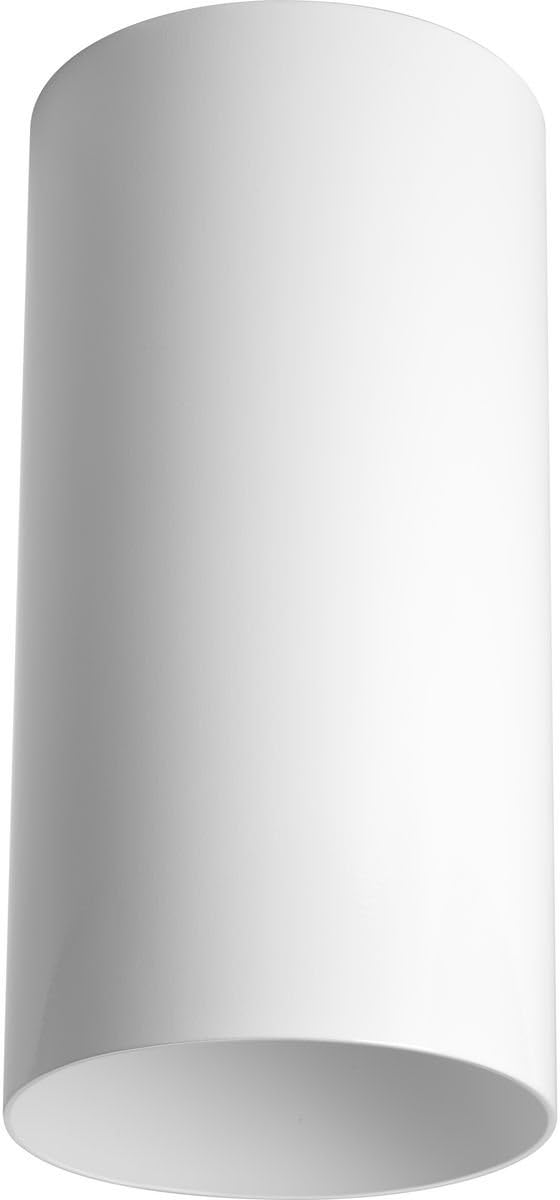 Progress Lighting 6-Inch Cylinder Outdoor Ceiling Light, 1-Light Modern Flush Mount Ceiling Light Fixture, Interior | Lumora