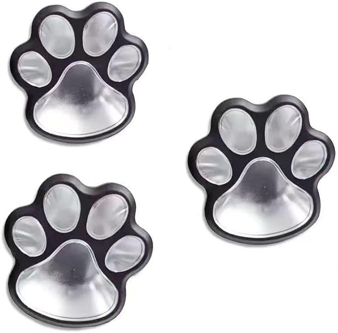 3 Solar Outdoor Lawn Lights - Cute Paw Print Lights, White/Warm Color, IP55 Waterproof, No Assembly Required, Ready | Lumora