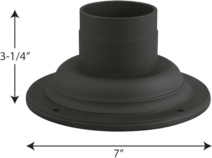 Progress Lighting P8726-31 Cast Aluminum for Mounting Post Lanterns Except P5404, P5467 on Pedestals or Walls, Black | Lumora