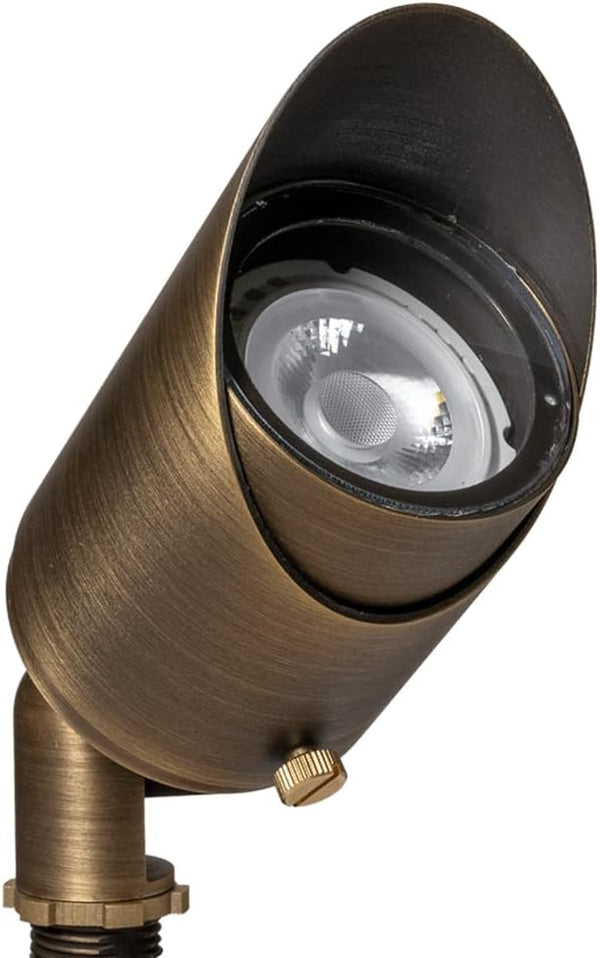 VOLT Top Dog 12V Cast Brass Outdoor Spotlight (Bronze) for Low Voltage Landscape Lighting of Yard, Lawn, Garden | Lumora