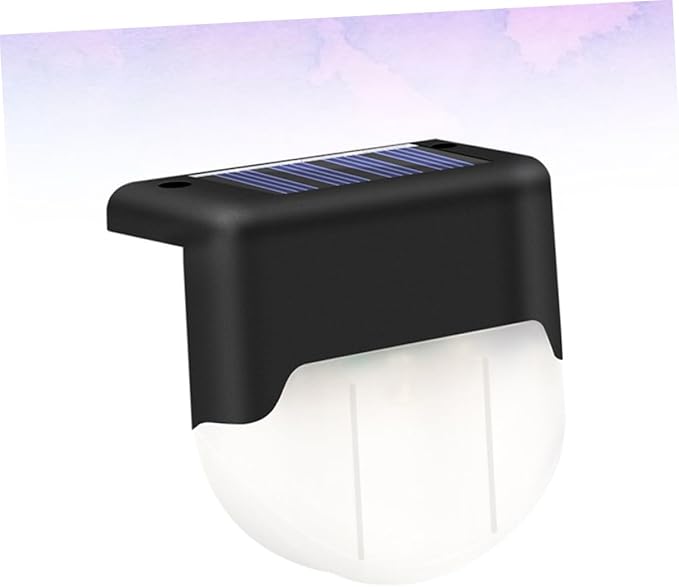 LIFKOME Solar Powered Outdoor Stair Lamp Warm LED Lighting for Fence Handrail Garden Pathway Easy Installation