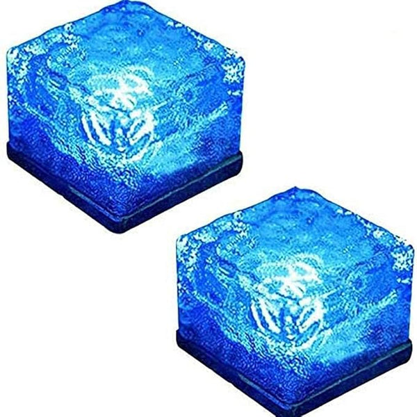 Solar Ice Glass Light,2 Packs Solar Powered Garden Lights, Waterproof IP68 Outdoor Table & Path Lights, Decorative | Lumora