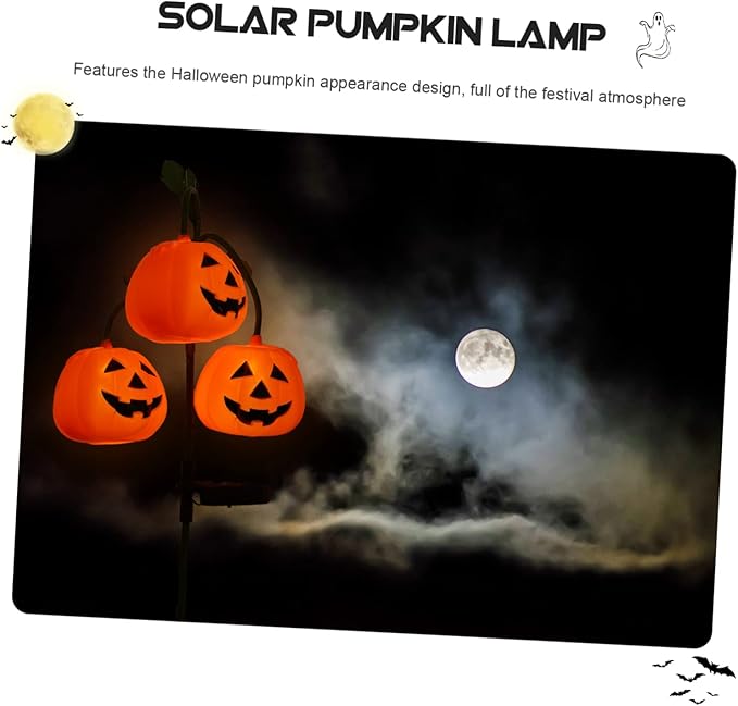POPETPOP Halloween Solar Pumpkin Light Outdoor Decorative Lantern Solar Garden Path Lights Fall Decor Landscape Lamp | Lumora