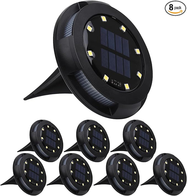 Solar Underground Outdoor Lights IP65 Waterproof, Rechargeable 500mAh NI-MH Battery LED Landscape Lighting, 0.2W | Lumora