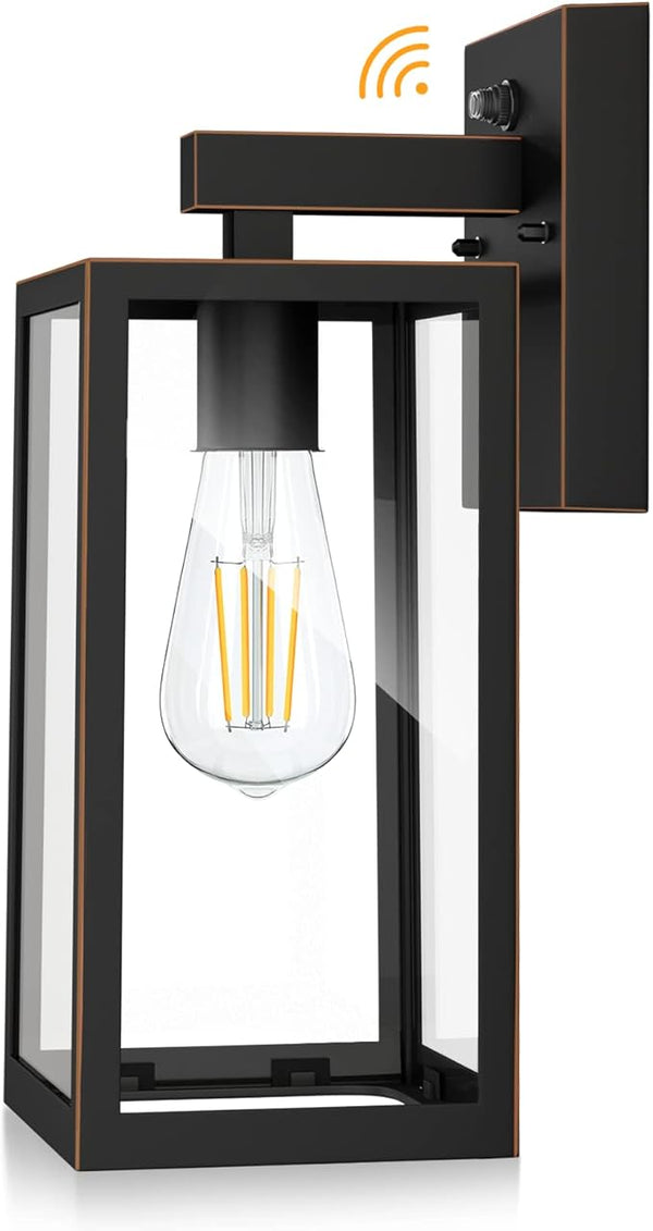 SHINE HAI Dusk to Dawn Outdoor Wall Lantern, Exterior Sensor Light Fixture with E26 Base Socket, Waterproof Wall | Lumora