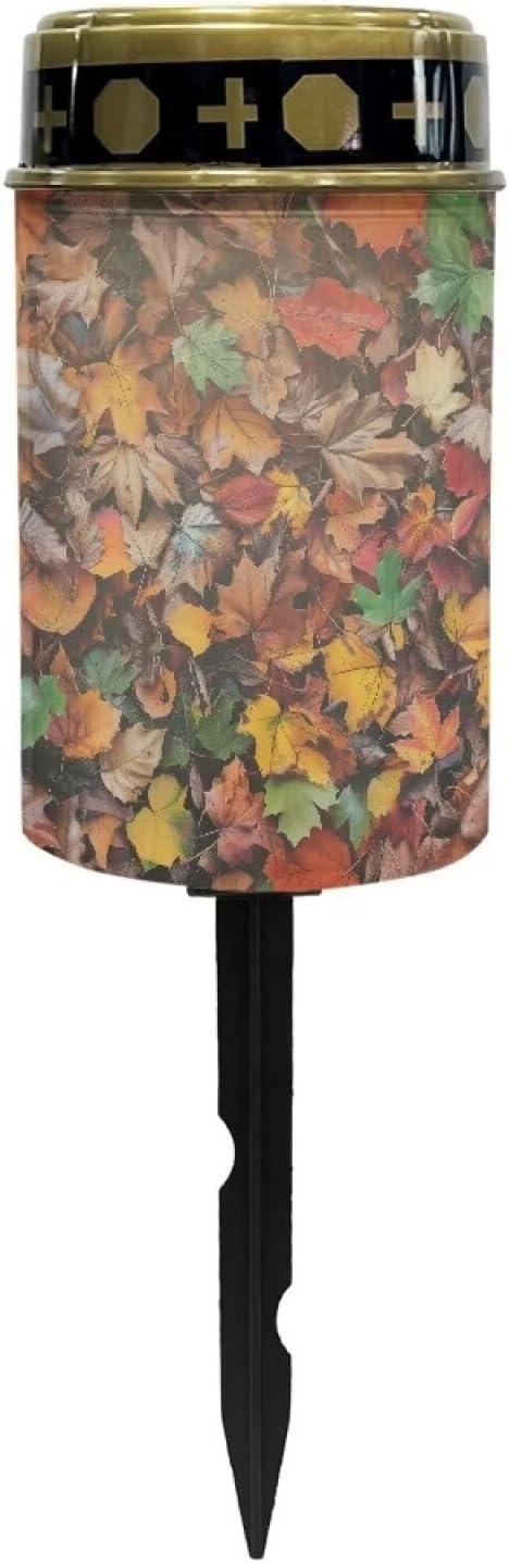 ZOUTAIRONG 3D Maple Leaf Solar Glass Light Garden Stake Light, Cemetery Decorations for Grave Outdoor Lights, Jesus | Lumora