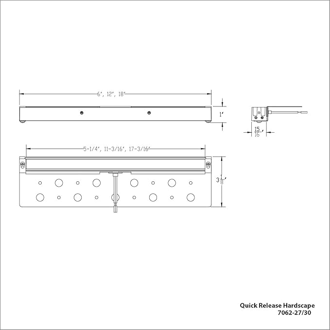 WAC Landscape Lighting, Hardscape 18in LED 12V Strip Light with Quick Release and 2-CCT - Outdoor Path Light | Lumora