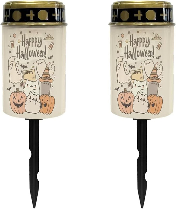Halloween Cemetery Lights for Grave Memorial Solar Lights for Graves Solar Light for Cemetery 2 Pcs Grave | Lumora