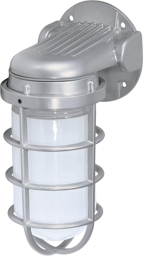 Nuvo SF76/620 One Light Vapor Proof Outdoor Wall Mount, 11", Pwt, Nckl, B/S, Slvr | Lumora