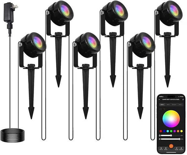 HISTAR Low Voltage Landscape Lighting with Bluetooth App Control & Remote, Outdoor Spot Lights for Fence Tree | Lumora