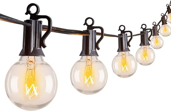 Outdoor String Light 55Feet G40 Globe Patio Lights with 52 Edison Glass Bulbs(2 Spare), Waterproof Connectable | Lumora