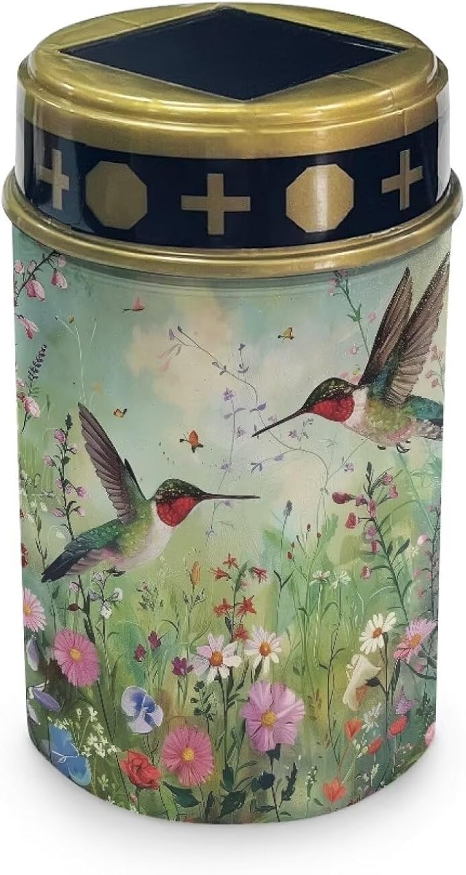Hummingbird Cemetery Solar Lights Floral Solar Pathway Lights Landscape Solar Path Lights Solar Lights Outdoor Garden Cemetery Grave Decorations