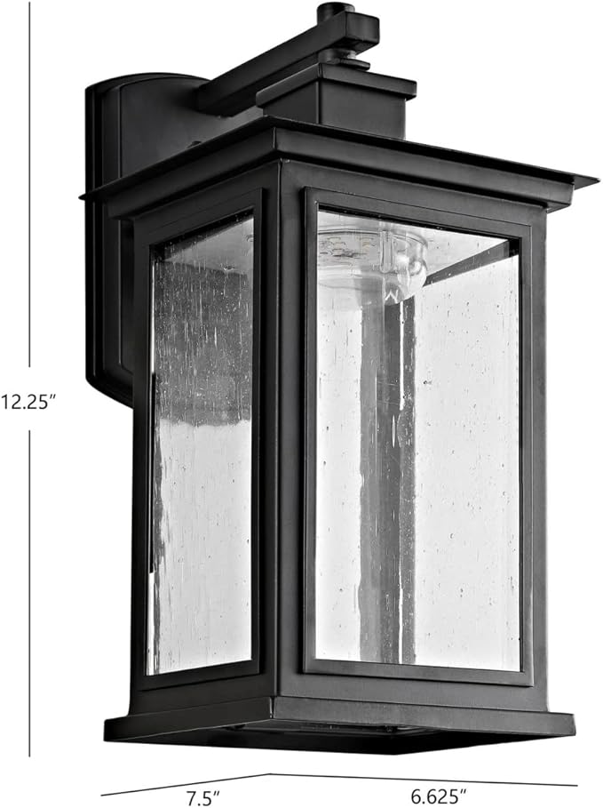 SAFAVIEH PLT4003A Lighting Taylen Rectangle Wall (LED Bulb Included) Outdoor Lantern, Orb
