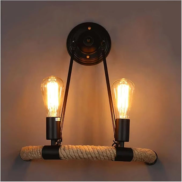 Vintage Retro Loft Rope Wall Lamp Bedroom Bedside Aisle Corridor Pub Balcony Bar Club Cafe Light Indoor Wall Sconce | Lumora