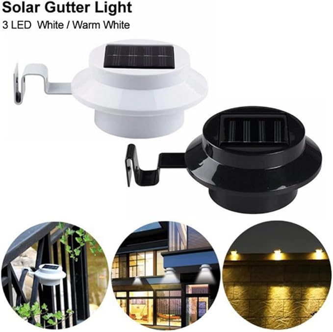 4-Pack Solar Fence Lamp LED Light Waterproof Outdoor Garden Lighting Energy-Saving Solar Lights for Pathway and Deck Decoration