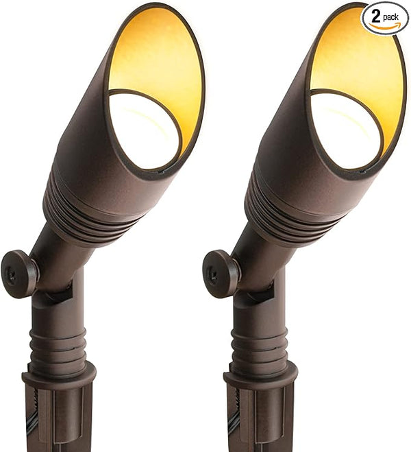 GKOLED 2 Pack LED Low Voltage Spotlight, 12V Landscape Lighting, Mini Size Outdoor Spot Lights, Waterproof | Lumora