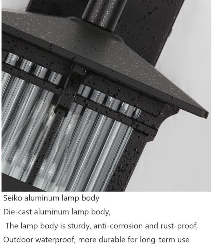 European Style Outdoor Waterproof Wall Lamps,Retro Villa Garden s Sconce Light,American Vintage AlumiExpression artistique m Housing and Mount Fixture for Outside Night Safety Lighting Exterior
